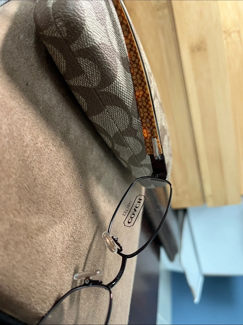 Coach Brown Tortoise Rectangular Eyeglasses